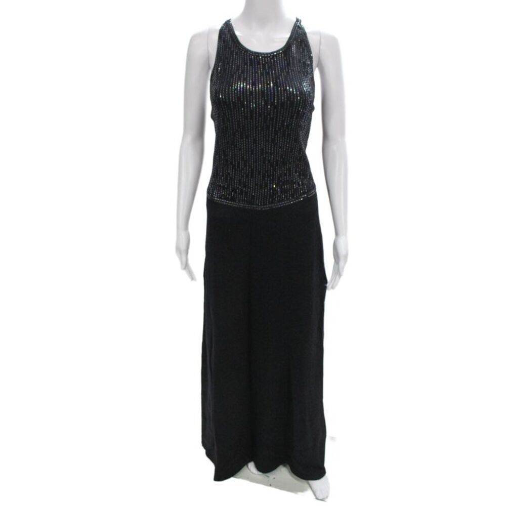 St. John Evening By Marie Gray Women Maxi Tank Dress Black Size 10
